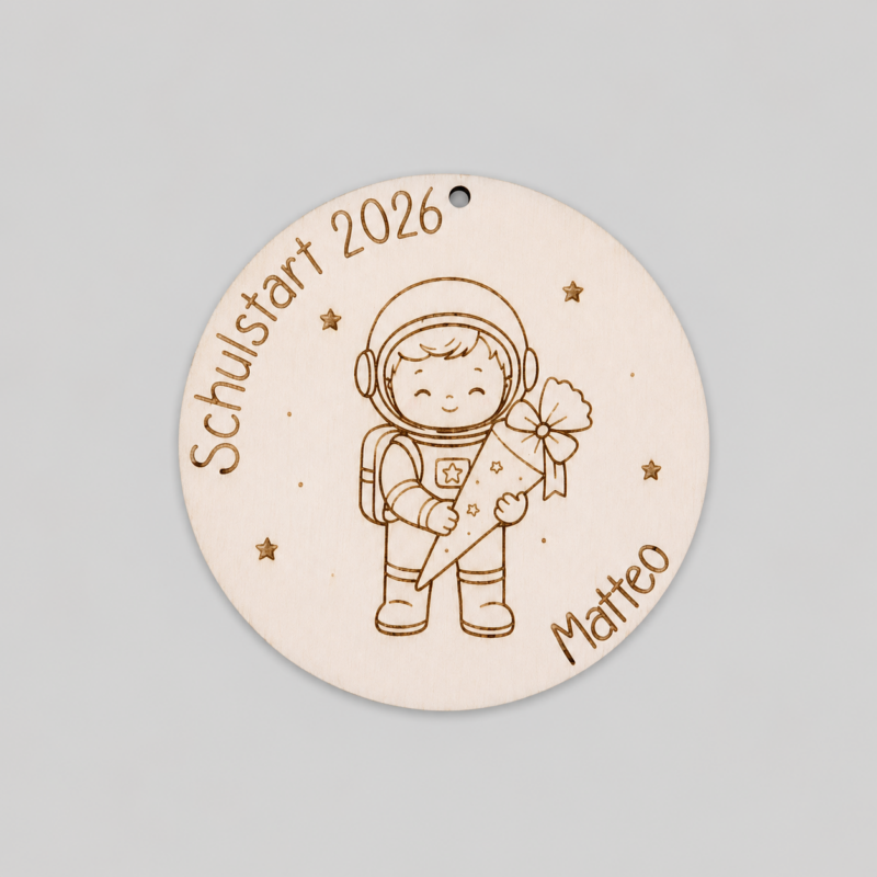 Personalisierter Schultütenanhänger_Astronaut