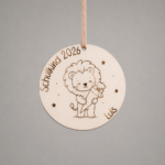 Personalisierter Schultütenanhänger für Einschulung aus Holz (Löwe)